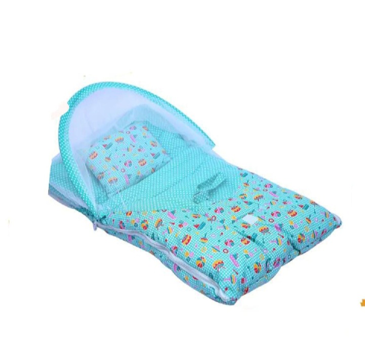 High quality baby bister with mosquito net in premium quality in random colours and designs