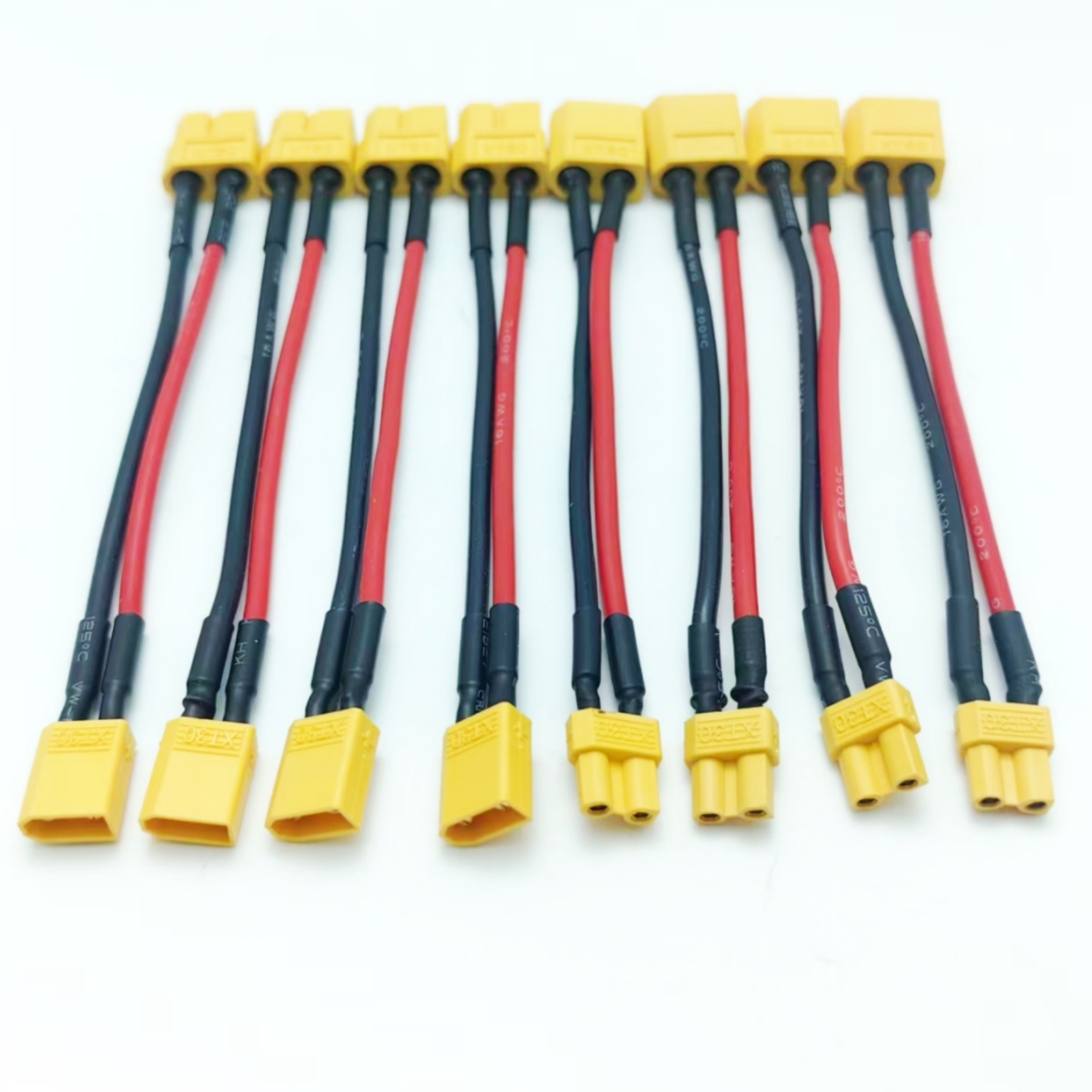 XT60 to XT30 Connector Adapter Male/Female Plug 10CM 16AWG Silicone Wire Cable for RC FPV Quadcopter Parts