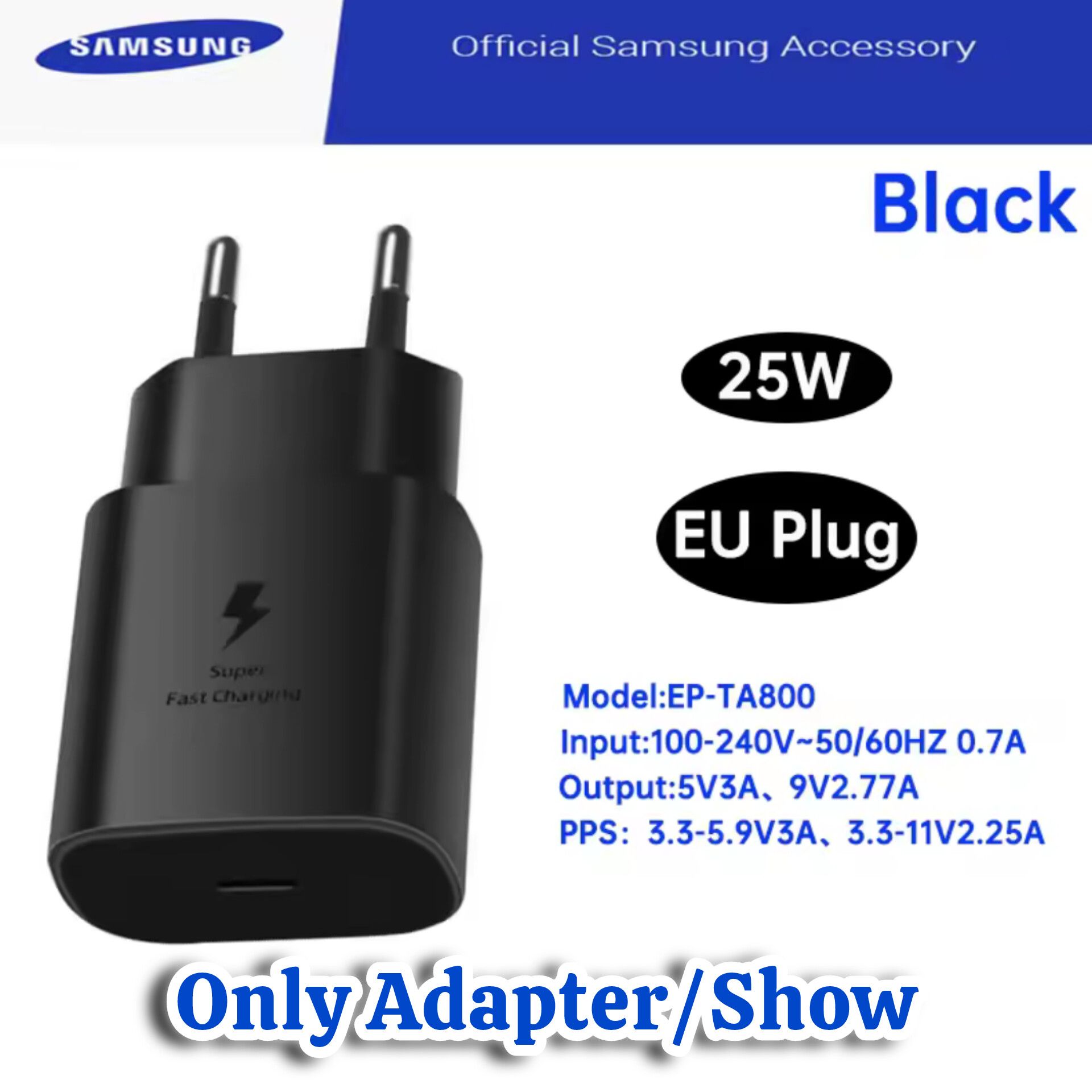Samsung 25W with original cable Usb Type C Fast Charger Pd Wall Power Adapter Samsung 25W Fast Charger with Type C to Type C Cable Pd Charger For all Mobile Phone