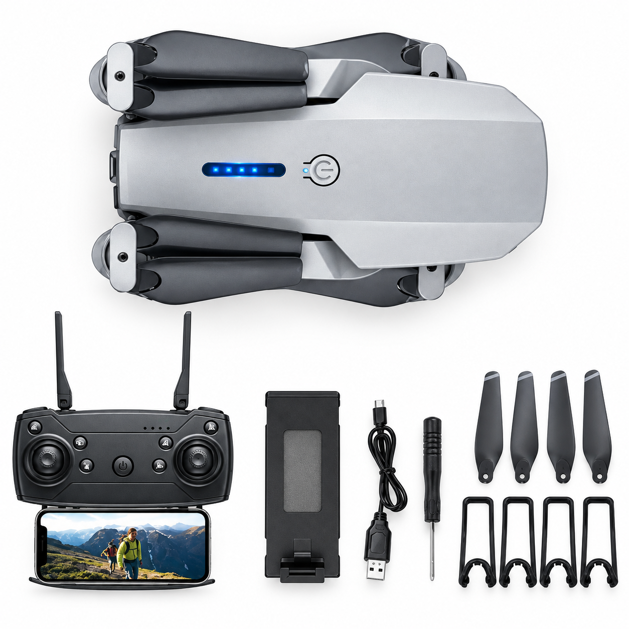 E88 Pro 4K Dual Camera Drone | Foldable RC Quadcopter
WiFi FPV HD Camera | Altitude Hold & One Key Takeoff
Remote Control Flying Drone | Rechargeable Camera Drone
For Kids & Adults | Gift Toy