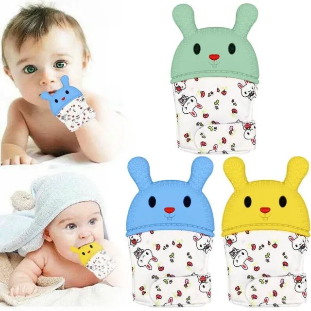 Baby Glove Toy Toy Gift Silicone Teething Soft  Wrapper Mitten Soft Teether