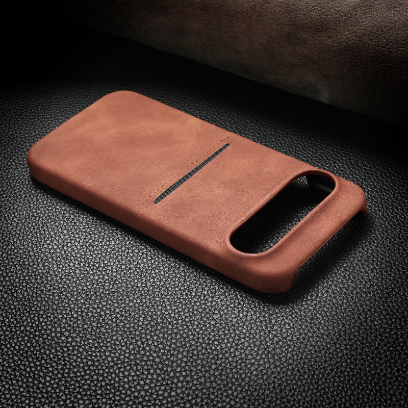 Luxury Solid Color Matte Leather Wallet Card Slot Skin Texture Phone Case For Google Pixel 9 Pro XL 8 8A Pro Bumper Back Cover