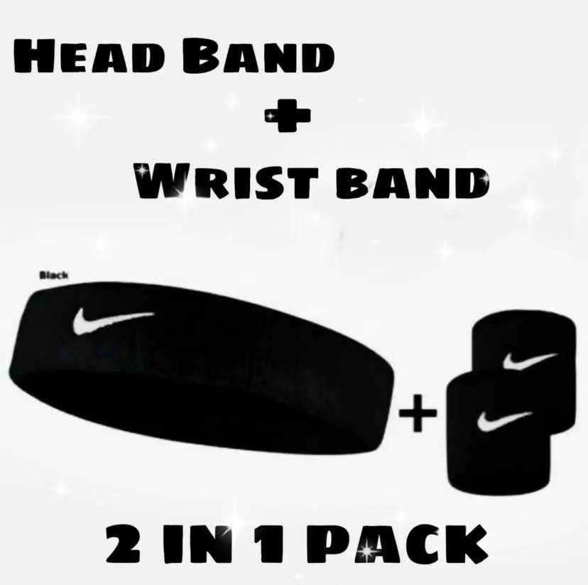SPORTS HEAD BAND AND WRIST BAND FOR MEN AND WOMEN ,SWEAT-BAND HEAD-BAND WRIST-BAND SET TENNIS COURT SPORTS RUNNING TRAINING