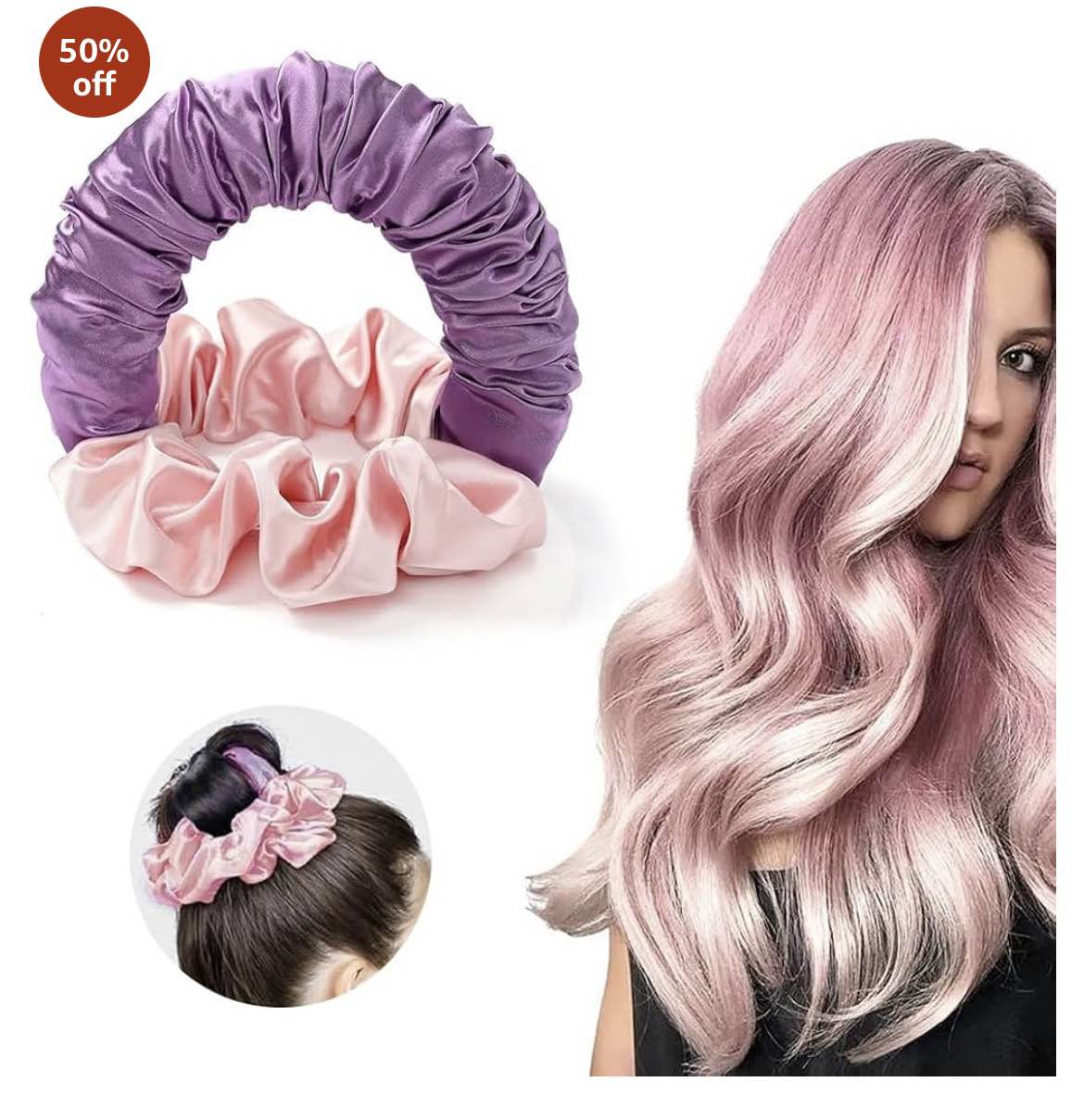 Heatless Curler For Hijabi girls and women | Heatless Curling ties for hijabi , heatless Curling iron for hijabi girls