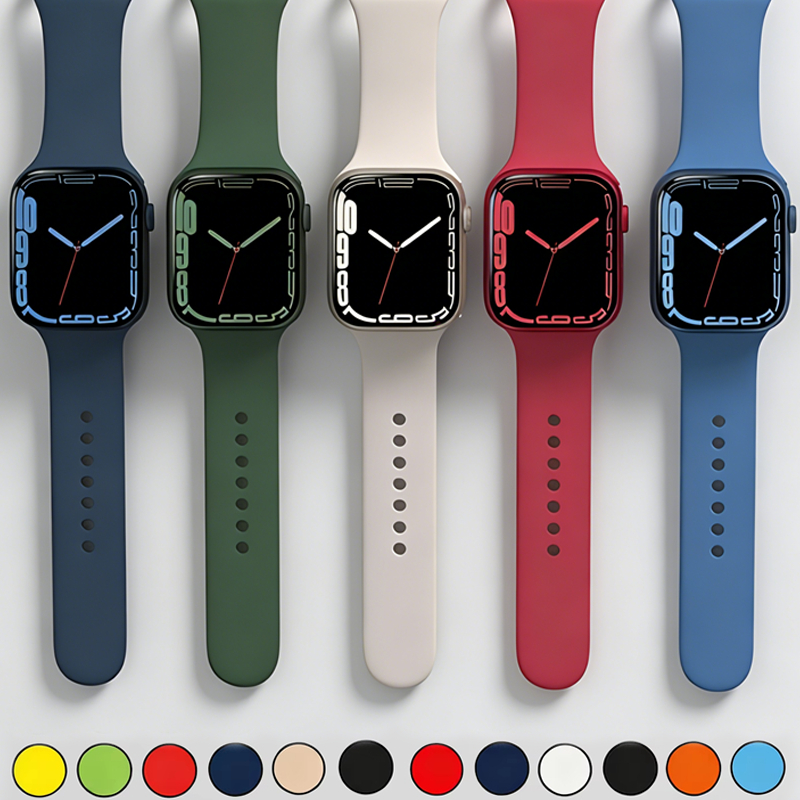 Strap For  Watch Band 44mm 45mm 49mm 46mm 38 40 41 42mm Silicone sport bracelet iwatch series 11 10 9 8 7 6 5 SE3 Ultra 2 3