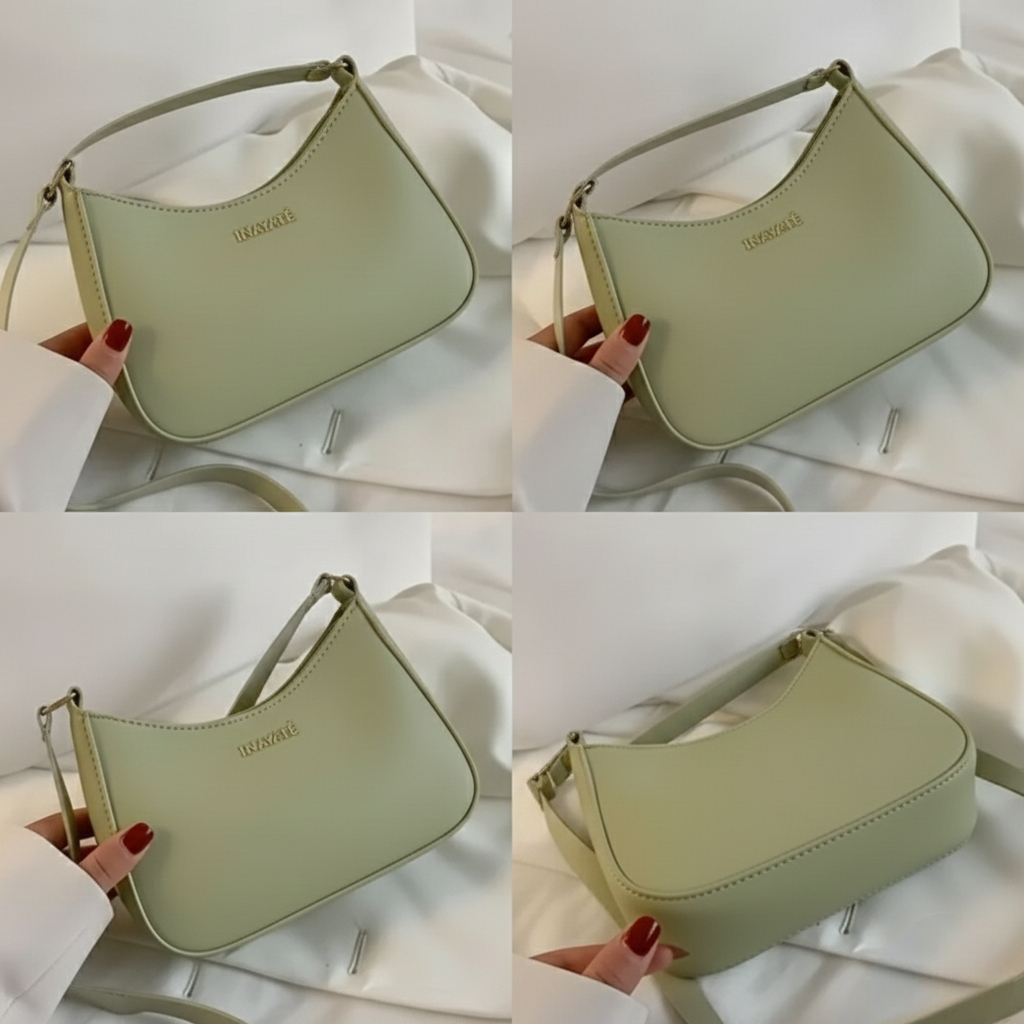 INAYATÉ Premium and Stylish Ladies Handbag Large Capacity - Daily and Office use Elegant and Trending Shoulder Purse for Women - High Quality Faux Multicolor Leather Bag with Gold Branding & Long Strap For Women