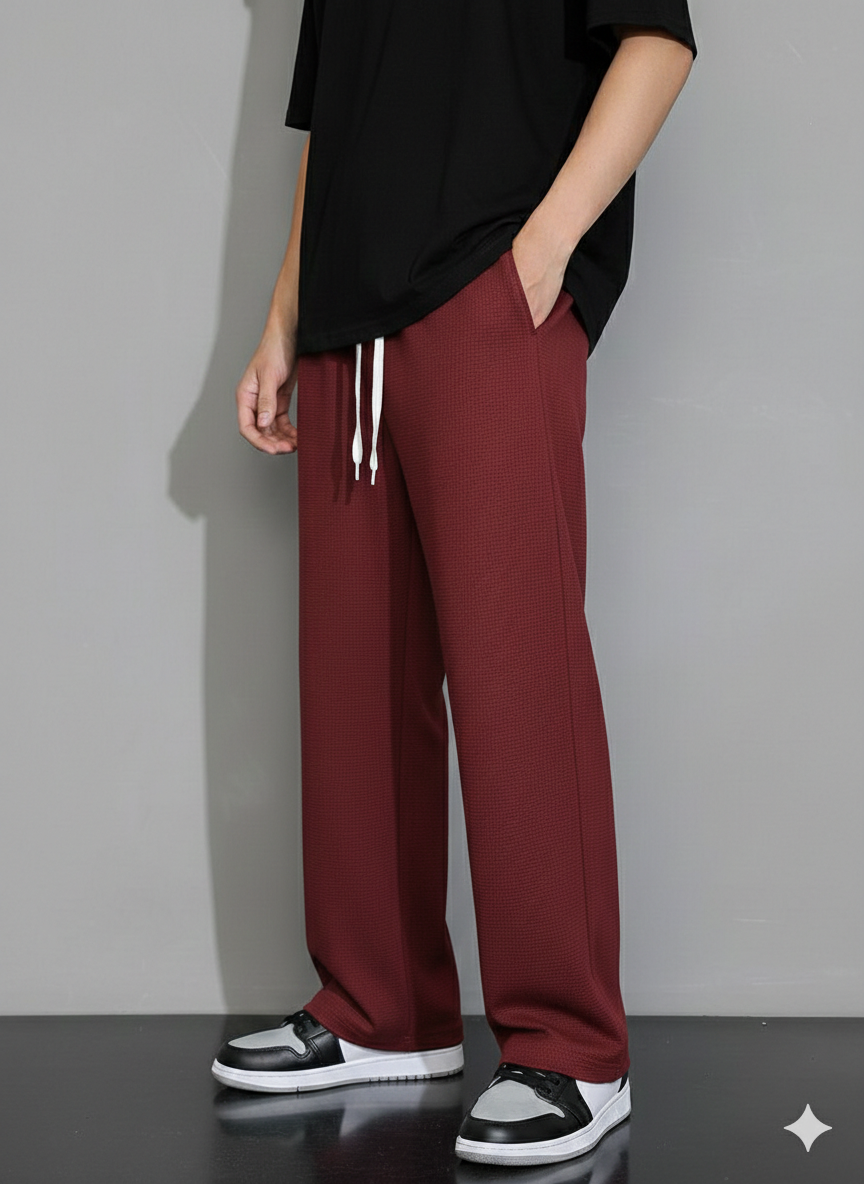 mens loose bottom trouser in  stretchable Jersey fabric