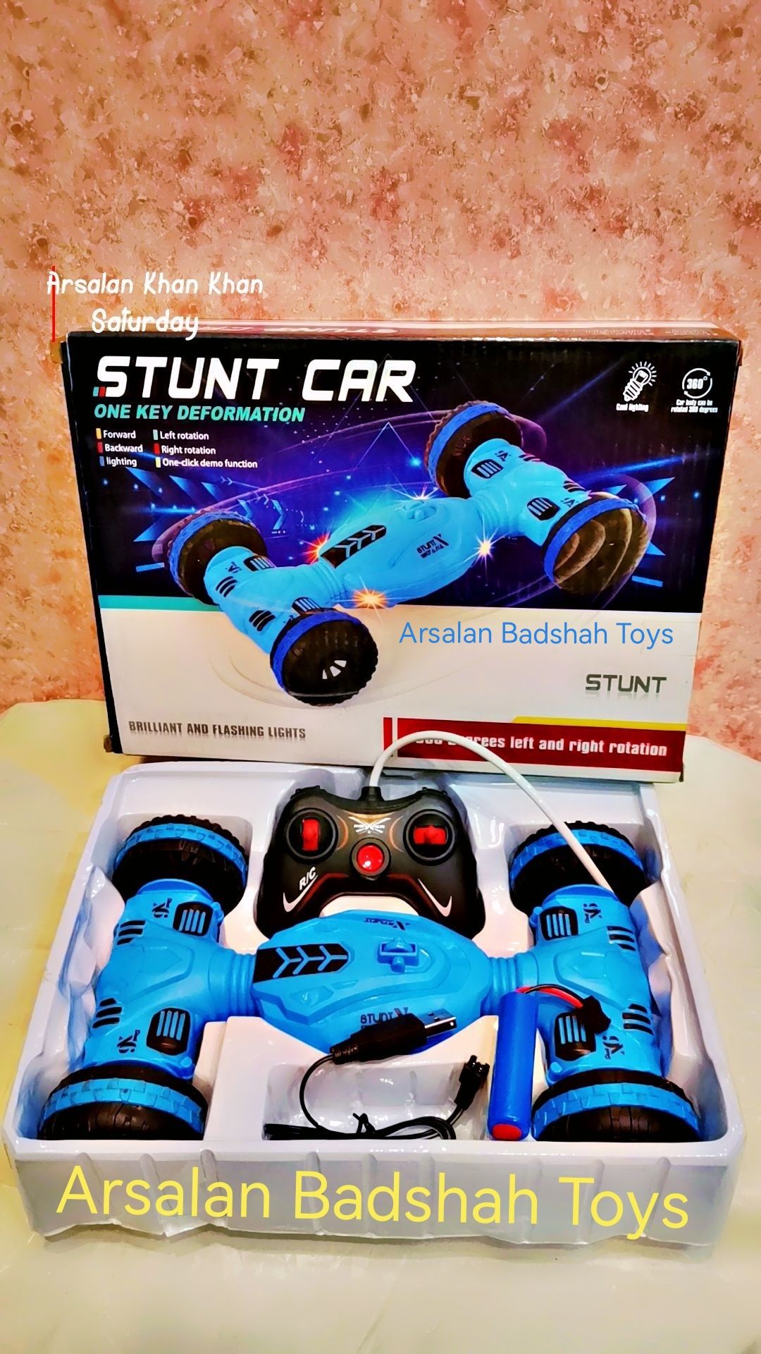 New Stylish Remote Control Cars, Rechargeable , Remote Control Rechargeable Twisting Stunt Car, Battery Included Rechargeable Remote Control Car Toy For Kids , Best Birthday Gift Toy For Boys.