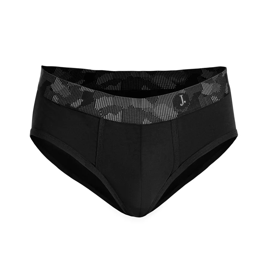 COTTON BRIEF - Black -  JJUW-CBRIEF - Black