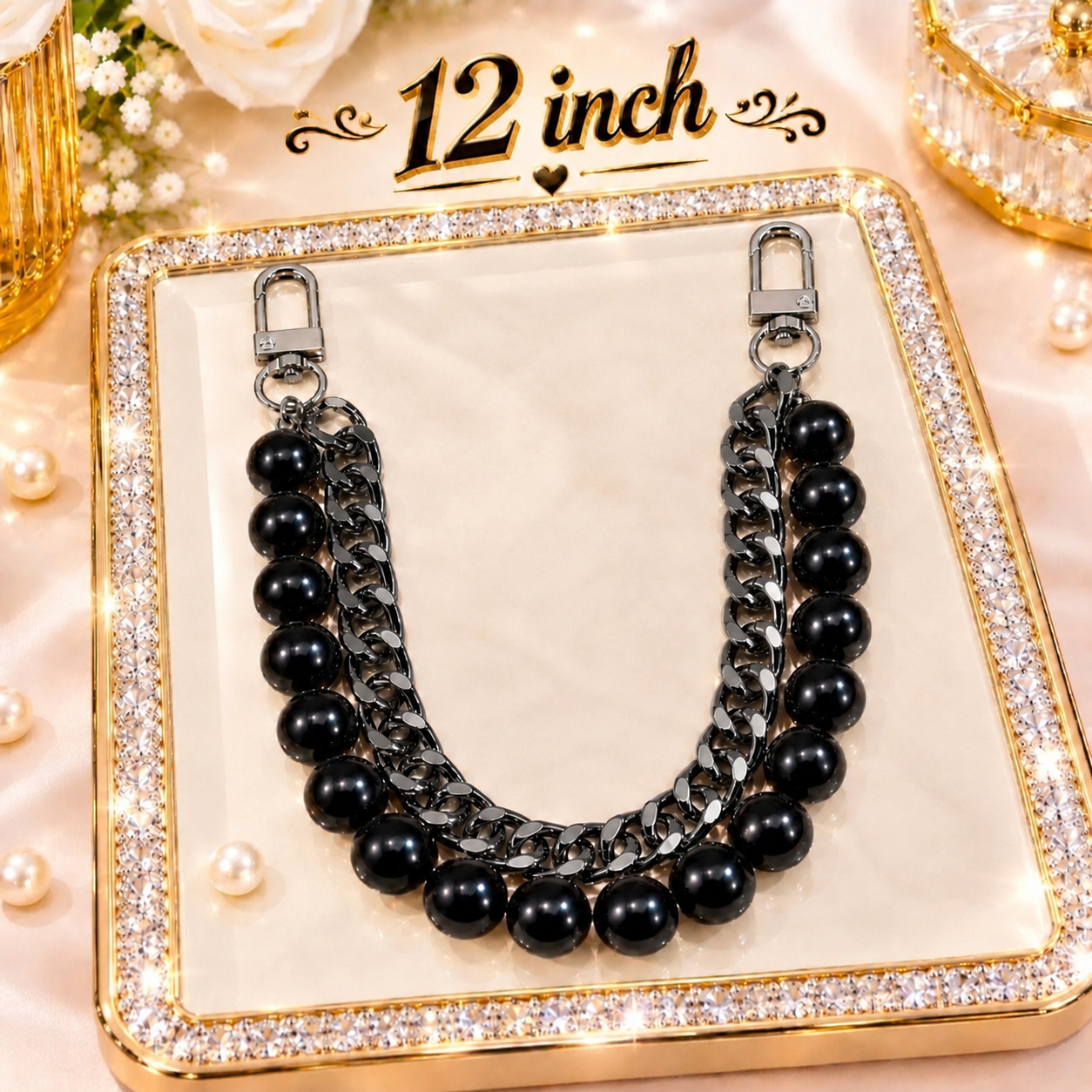 Pearl Chain Straps For Handbags - Fashion Accessories For Handbags Handles - Metal Chain Jewellery Accessories