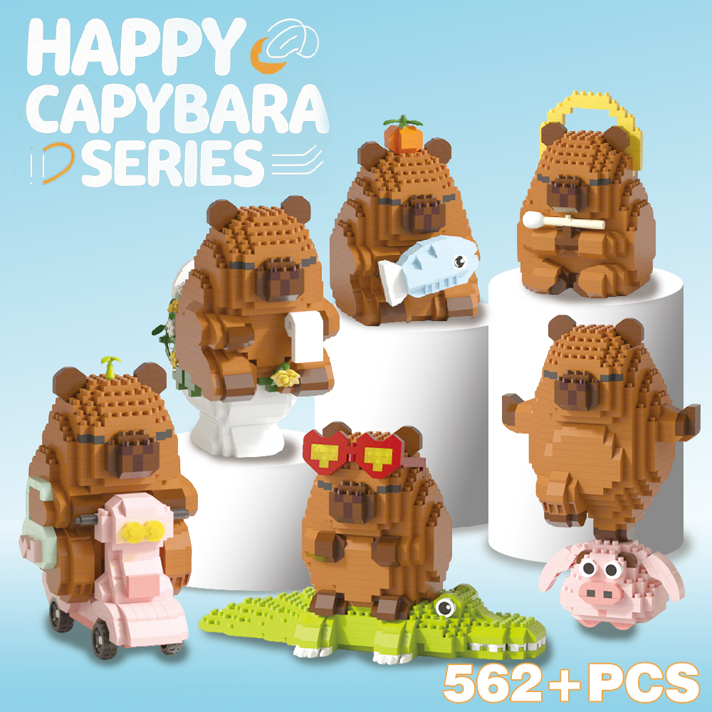 "Capybara Building Blocks Set - Cute Water Guinea Pig DIY Model | Fun STEM Toy for Kids & Adults"