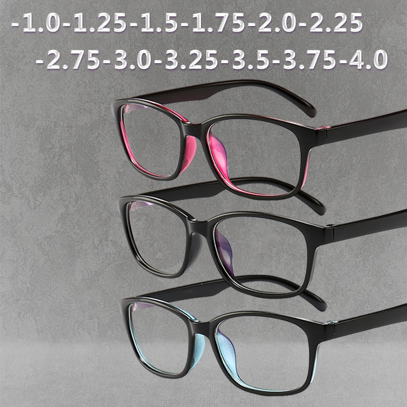 Black Frame Myopia Glasses -1.0 -1.25 -1.50 -1.75 -2.0 -2.5 -3.0 -4.0 Women Men Finished  Short-sight Eyewear