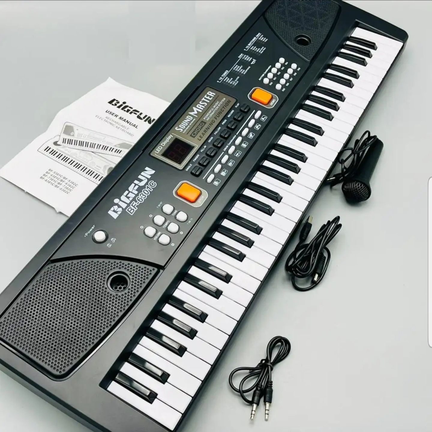 BiG Fun 61 Keys Keyboard Piano for Kids with Microphone - Image 1