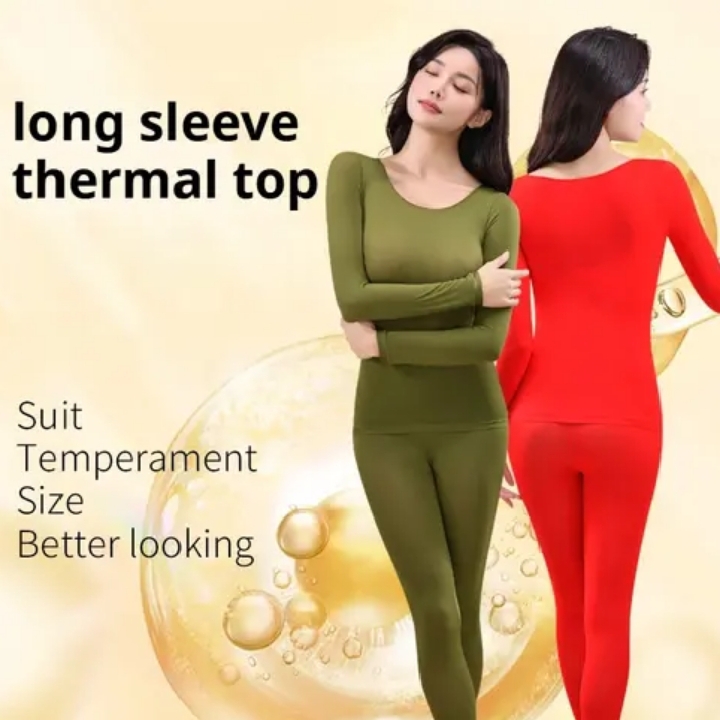 Thermal Women Set Long Sleeve Bottoming womens long johns Ultra-Thin autumn Thermal set Women's Seamless Thermal Also Wear in summer and winter both
