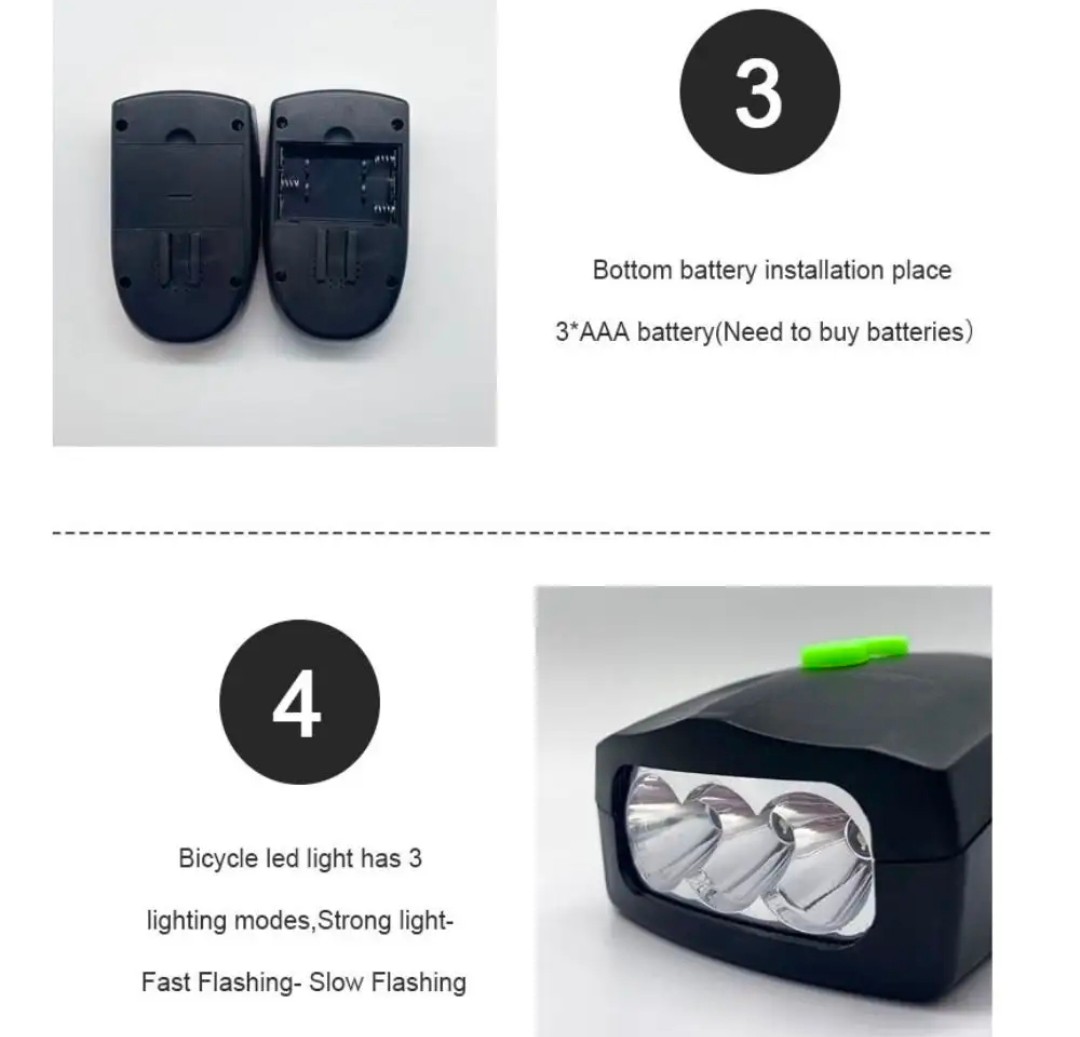 2 in 1 Bicycle Bell Cycling Horns Electronic Bike Bicycle Handlebar Ring Bell Horn Loud Air Alarm Bell Sound Bike Horn Safety