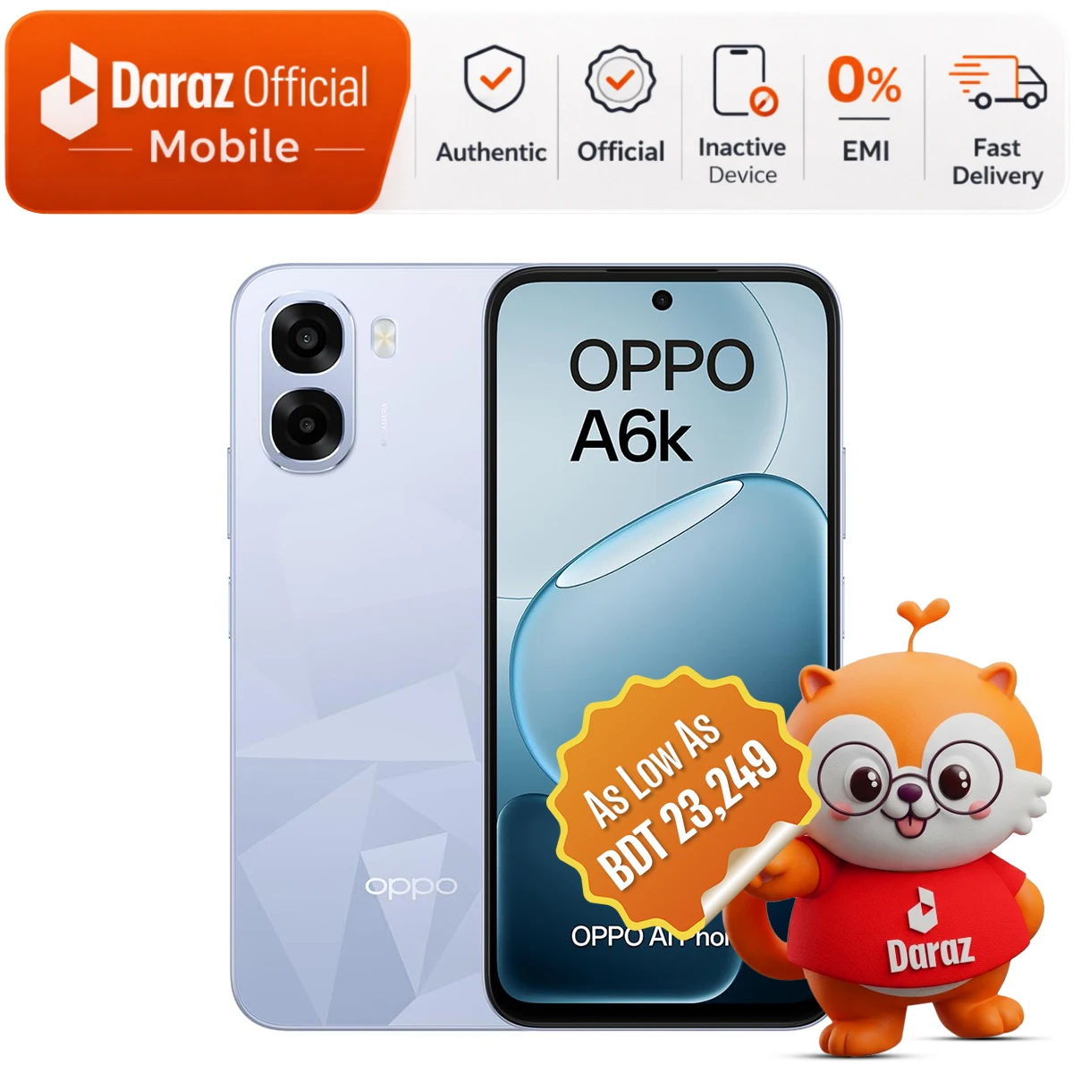 Oppo A6k 6GB/128GB | Snapdragon 685 | 2 Years Warranty