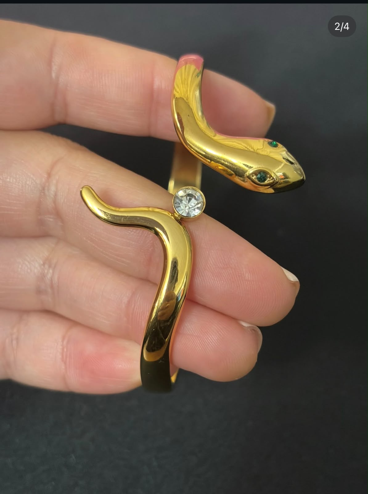 Stainless steel Luxury snake Handcuff bracelet
