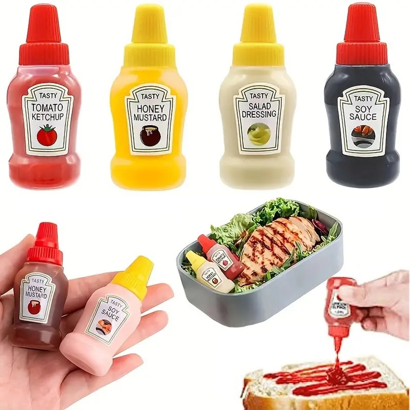 Mini Portable Sauce Bottles for Lunch Box - photo 3