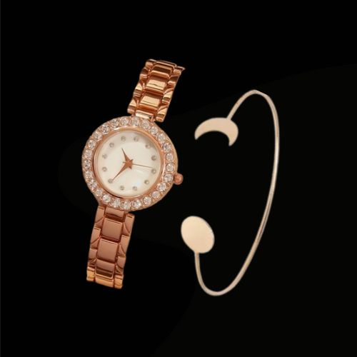Watch - Fashion Square Watch Women Silver Watches Stainless Steel Band Quartz Wristwatches Ladies with bracelet set | Round watch | Rectangular Watch