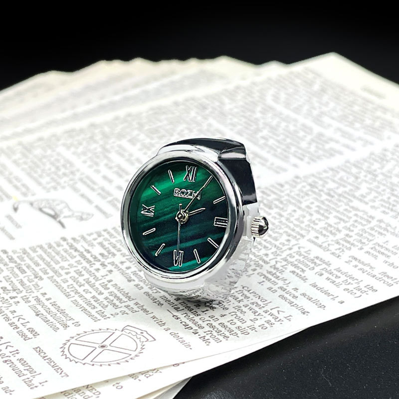 Hot Selling Finger Watch Ring Creative Movement Fashion Accessories Vintage Alloy Shell Quartz Watch Men Jewelry Women 