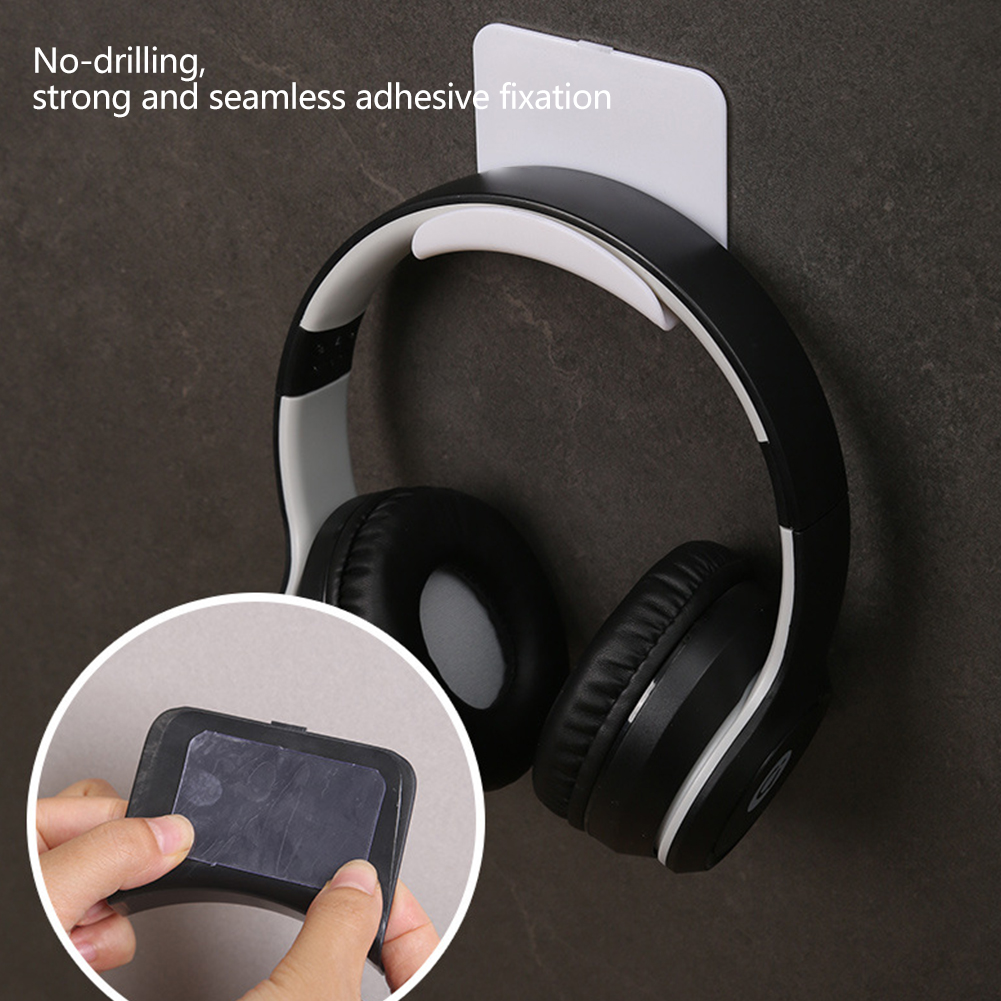 1-10PCS Wall Mount Headphone Stand Adhensive Plastic Under Desk Headset Rack Holder Support For Gaming Earphone Bracket