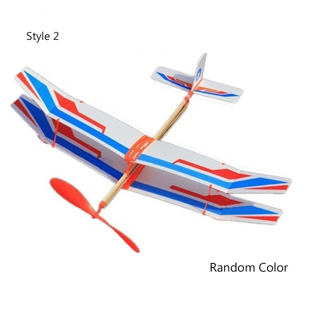 Christmas best  Assembly Plane Model Powered Flying Glider DIY Foam Aircraft Elastic  Airplane