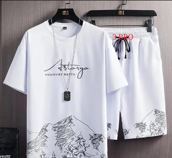NEW ARRIVAL DIGITAL MOUNTAIN PRINTED SUMMER SHORT TRACKSUIT FOR MEN _SHORT TRACKSUIT FOR MEN _TRACKSUIT FOR MEN _SHORT TRACKSUIT FOR MEN _ MOUNTAIN PRINTED SHORT TRACKSUIT FOR MEN