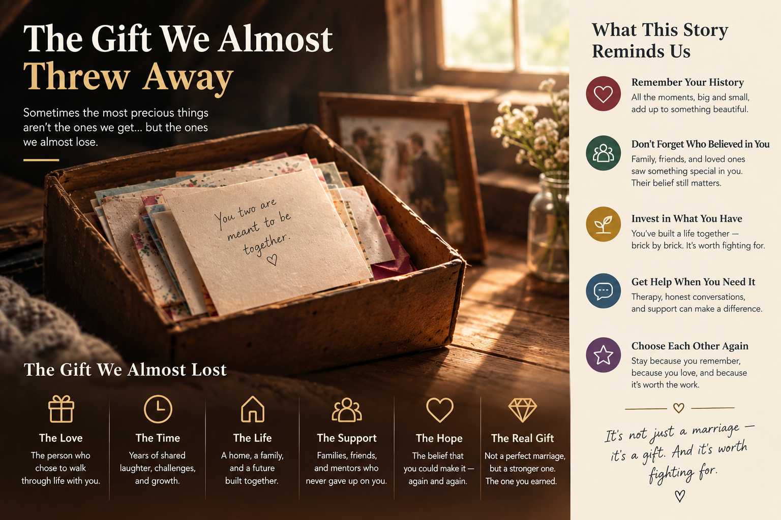 The Gift We Almost Threw Away - Remembering why you stayed
