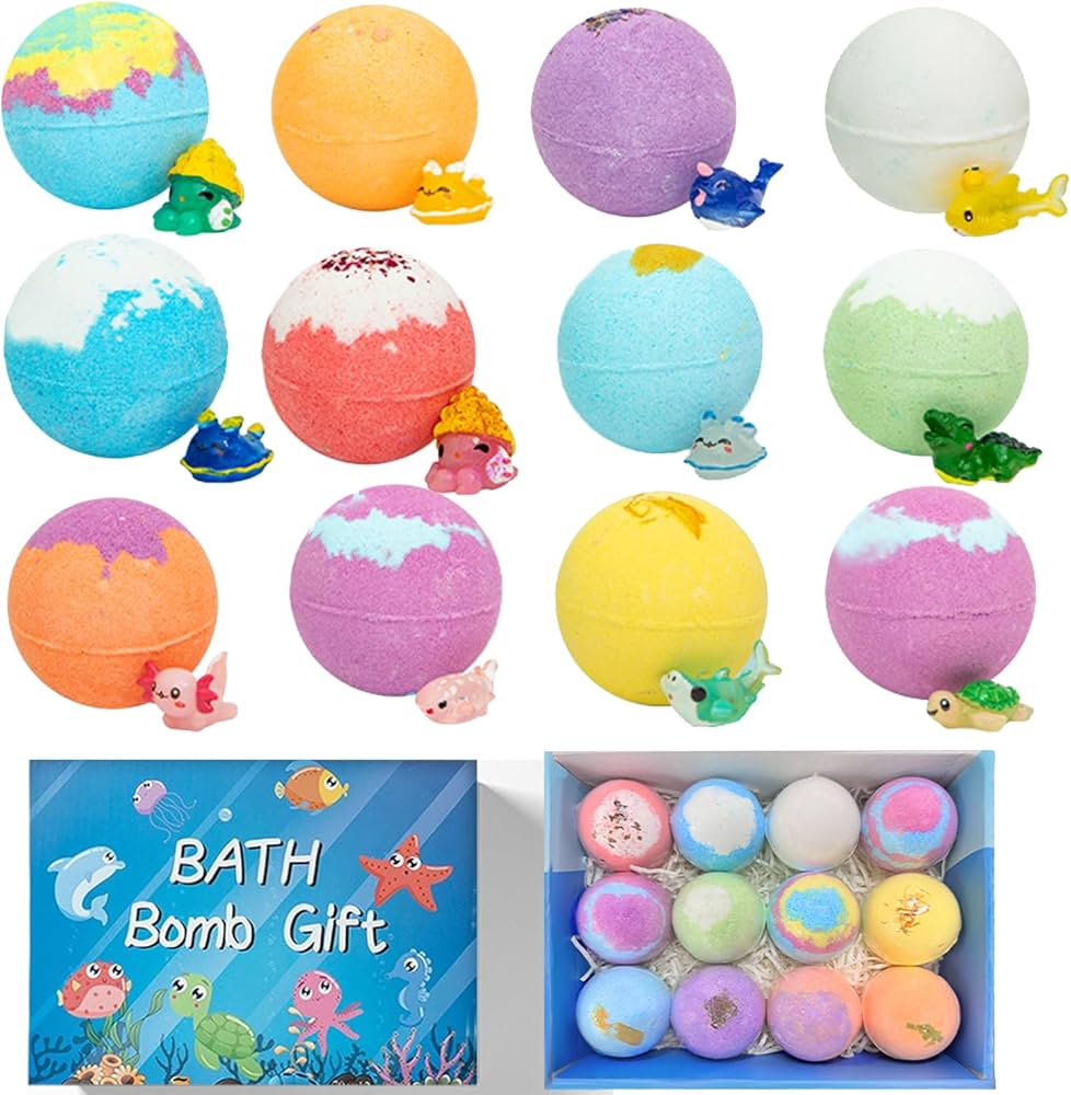 Bath Bombs for Kids with Surprise Toys Inside, Set of 1 Bath Bomb Gift Kids Safe Handmade Fizzy Balls Kit Organic Bubble Bath Bomb Great Gift for Birthday Day, Christmas image 5