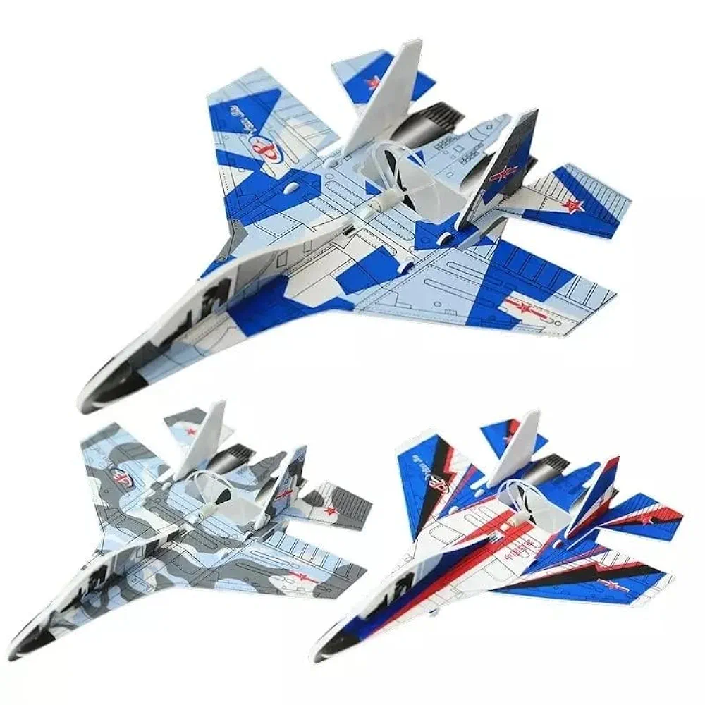Jimmy Star RC MODEL AIRPLANE -AEROPLANE TOYS,EASY TO FLY AND FALL,RESISTANT RC FOAM AIRCRAFT PLANE,FLYING GLIDERS,MANUAL,EEP,INERTIA,DURABLE (Blue white)