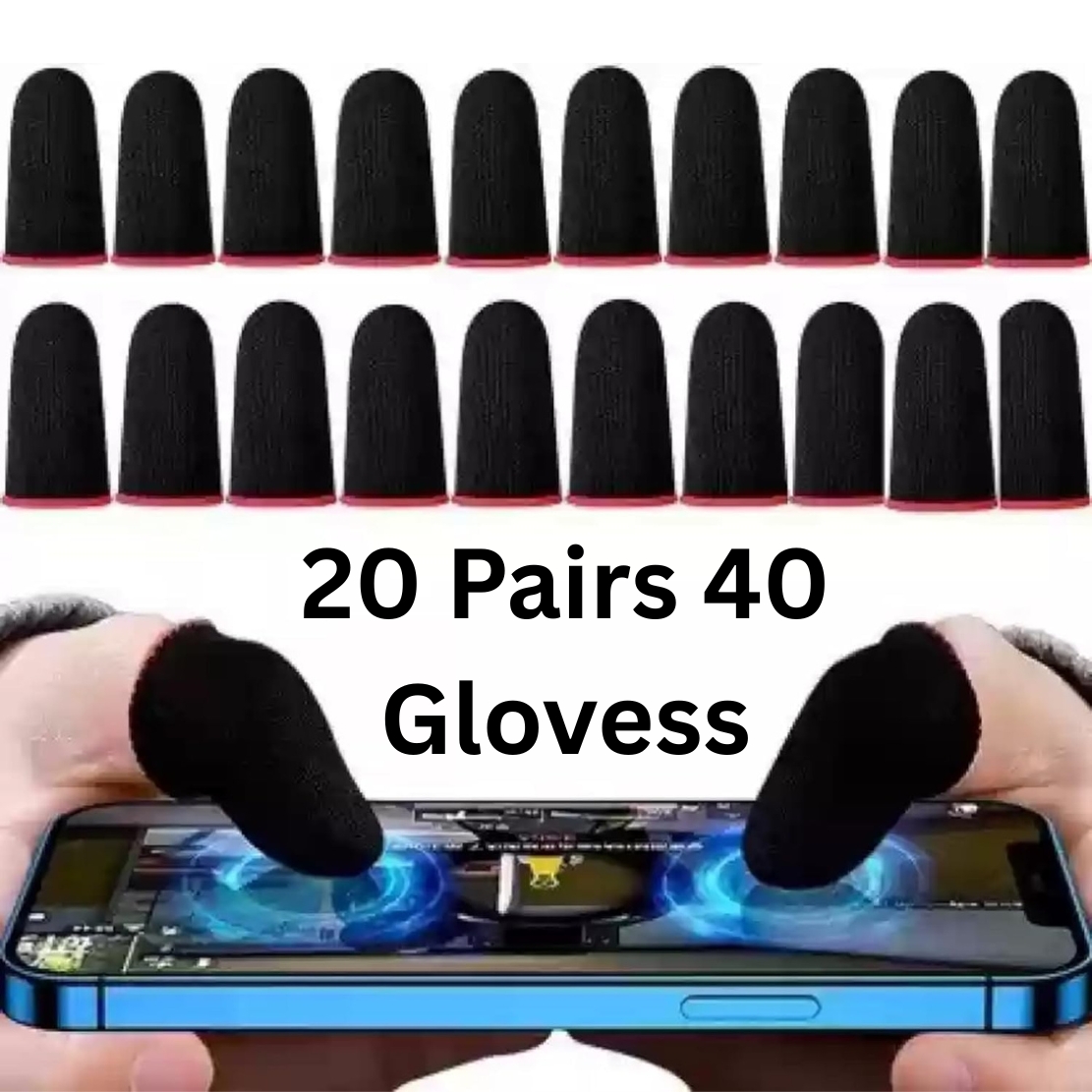 2.7🎮 Gaming Thumb Gloves & Finger Sleeves | Memo Thumb, 2 Color Thumbs & Simple Thumbs | 1 Pair, 2 Pairs, 3 Pairs, 5 Pairs, 10 Pairs, 15 Pairs, 20 Pairs | 0.3mm Ultra-Thin | Anti-Slip, Breathable & Sweat-Proof for PUBG, Free Fire & BGMI