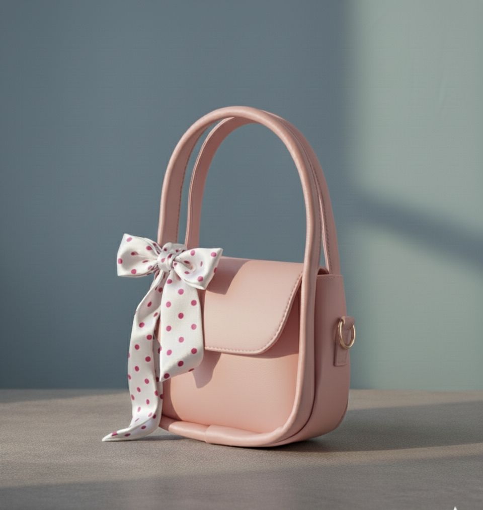 🎀 Elegant Ladies Multicolor Shoulder Bag 👜 | Fashion Crossbody Purse and top handle bag with Polka Dot Bow For Women ✨