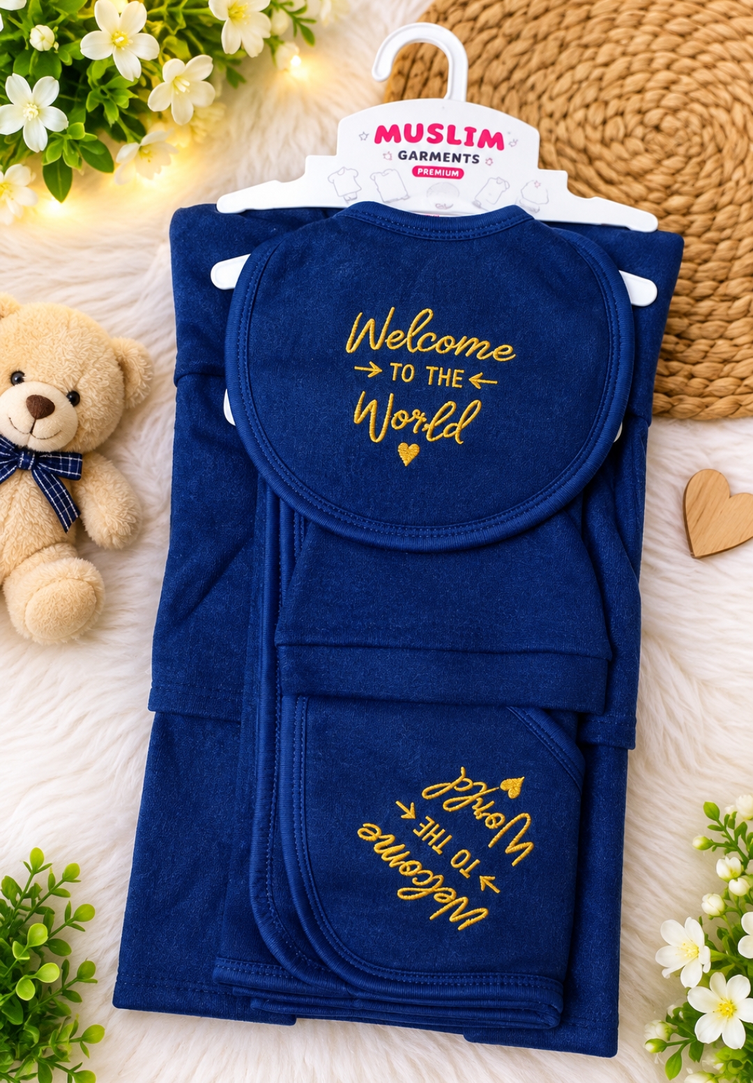 winter Fleece 5 PCs new born baby welcome world stater set/new born baby polar staterset suit