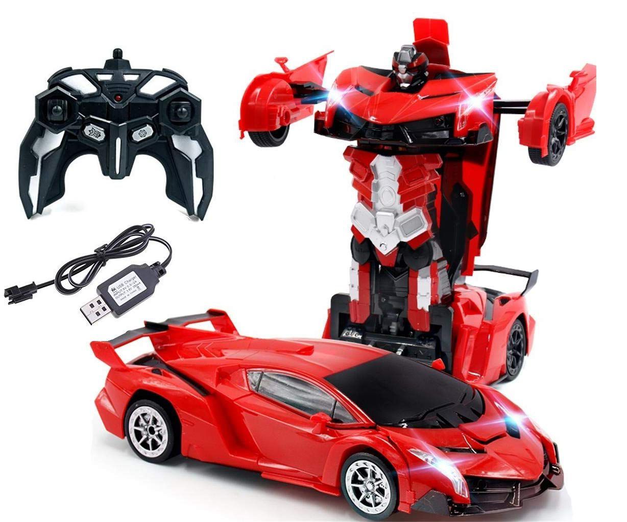 2in1 Convertible RC Robot Car Deformation Toy for Kids - Assorted