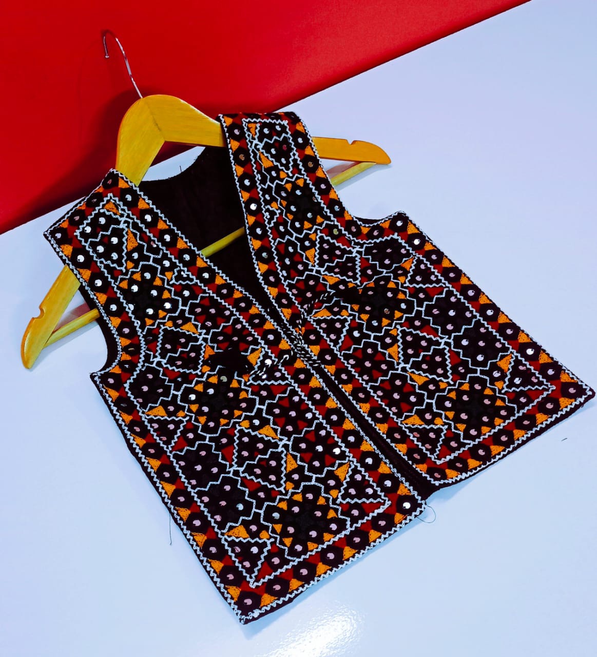 Traditional Colorful Waistcoat for Girls Balochi Style