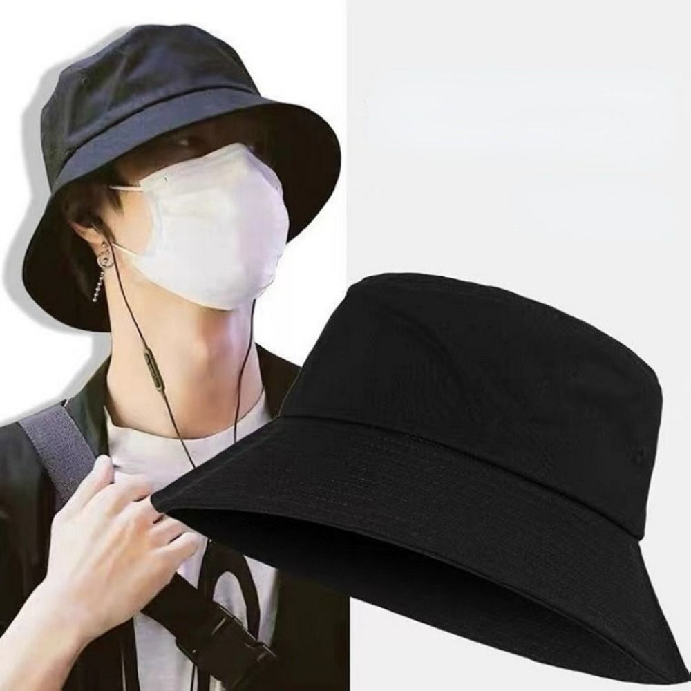 Spring Summer Double-Sided Bucket Hat Big Brim Sun Protection Beach Cap Portable Foldable Sun Hat for Women Men