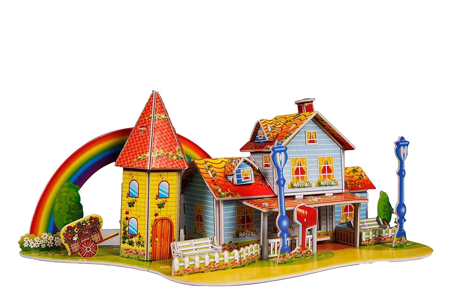 3D Educational Puzzle Toy- | Cardboard Diy Jigsaw Puzzle | Model Building Kit | Best Learning Paper Craft House Series