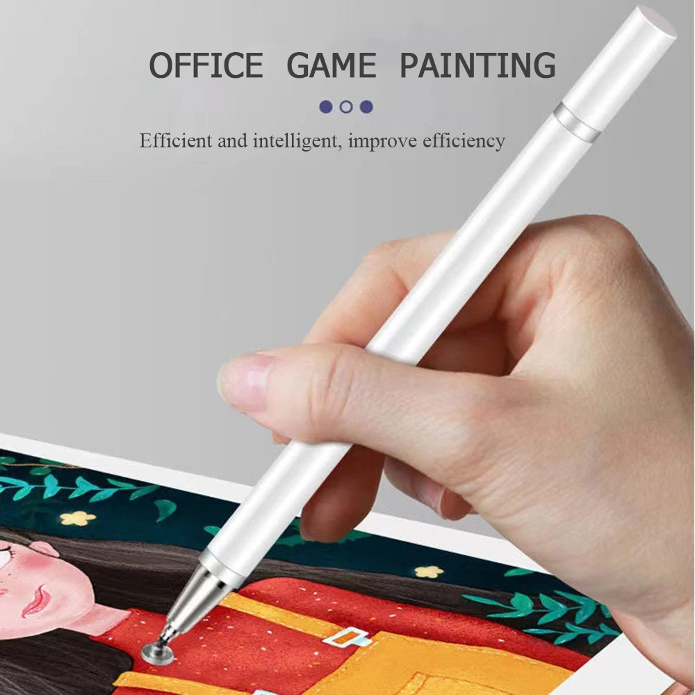 2 In 1 Stylus Pen For Mobile Phone Tablet Drawing Capacitive Pencil Universal Touch Screen Pen for All Touchscreen Devices Android Tablet  Best Stylus pen for IOS Android and Windows Na Imports