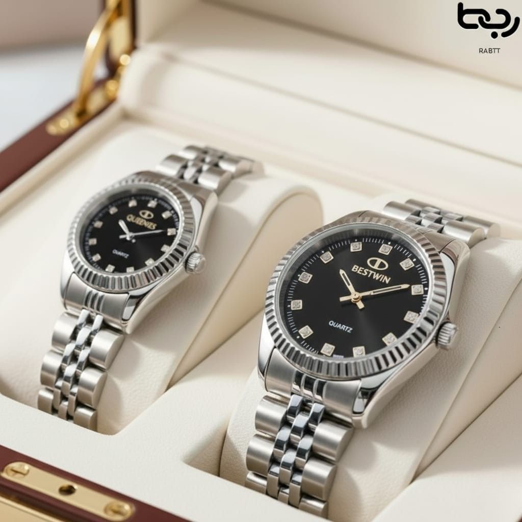 Stainless Steel All Season Classic Romantic Couple Watch for Men and Women – Water Resistant Quartz Timepiece