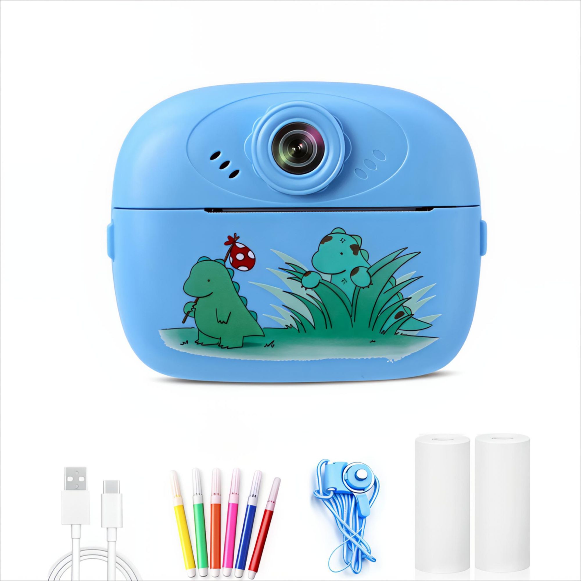DIY Instant Digital Camera Capture Videos & Pictures Instant Print Built In Rechargeable Li-Lon Polymer Battery With Expandable Memory Camera For Kids Get Print Of Picture Instantly Digital Printer Camera With Games Portable Mini Printer Camera