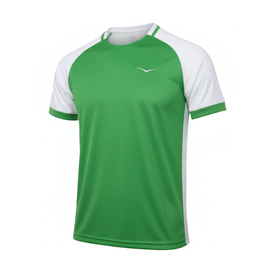 Branded Authentic Sports T-Shirt GREEN WHITE