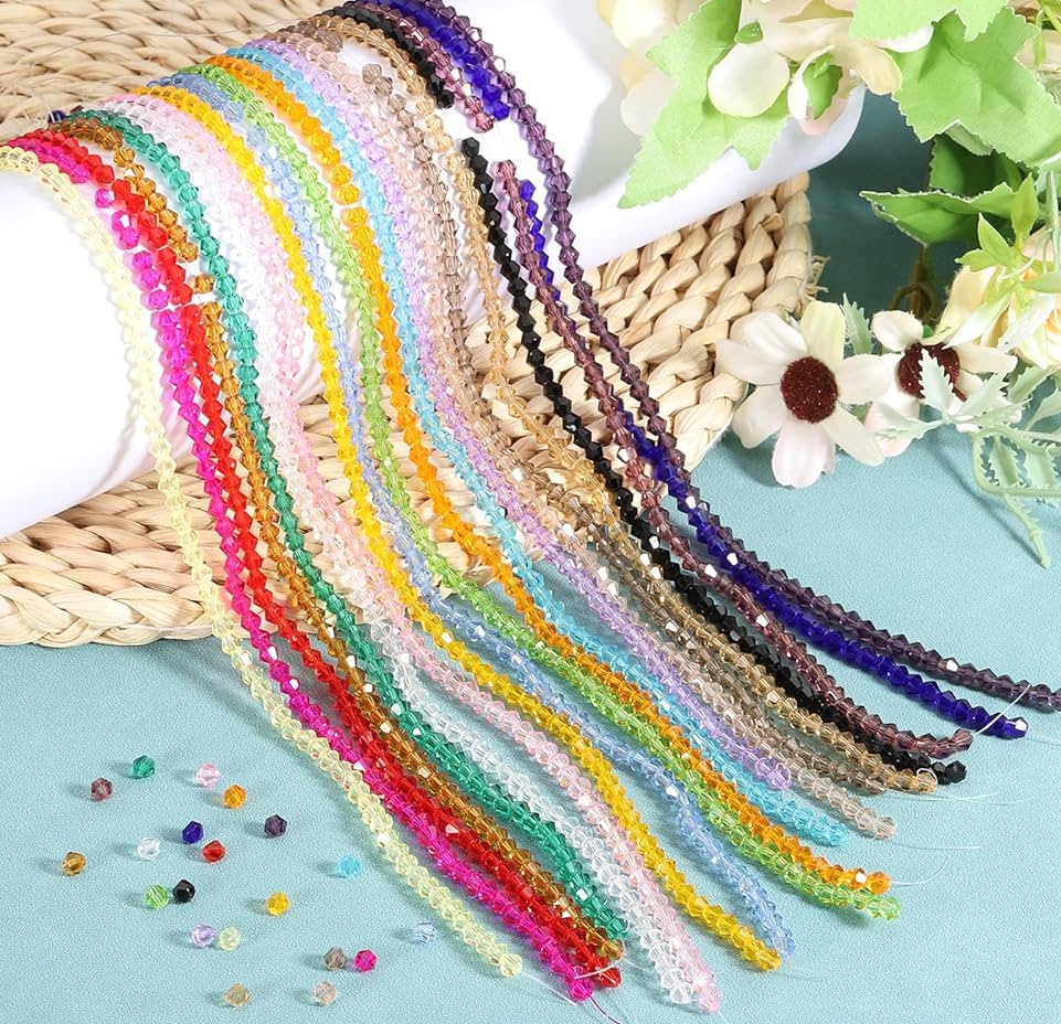 4mm Crystal Beads for Jewelry Making – Sparkling Glass Beads for DIY Crafts