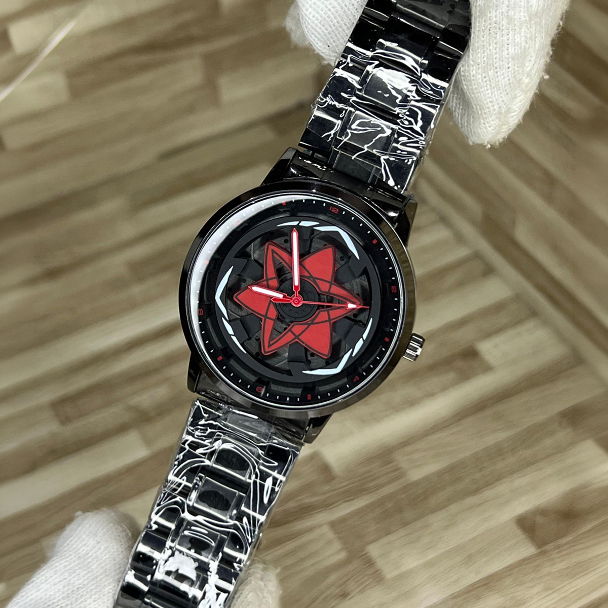 360° Rotating Dial Stainless Steel Watch – Creative Fashion Wheel Watch for Men