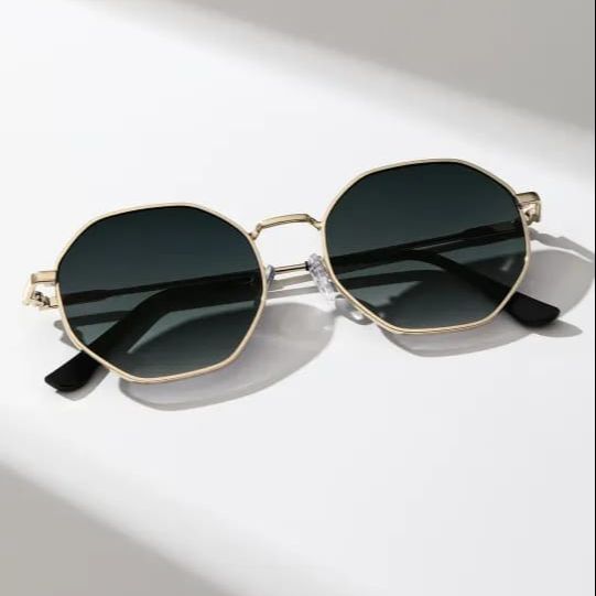 Trendy Metal Frame Sunglasses Retro Mirror Sunscreen