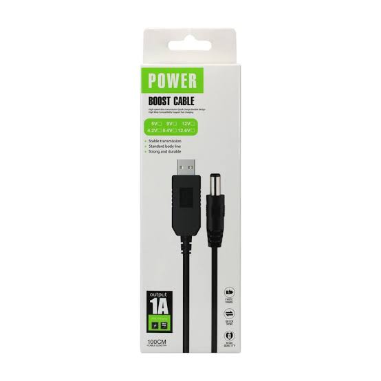 Wifi Router Data Cable Power Bank 5v convert to 9v 12v