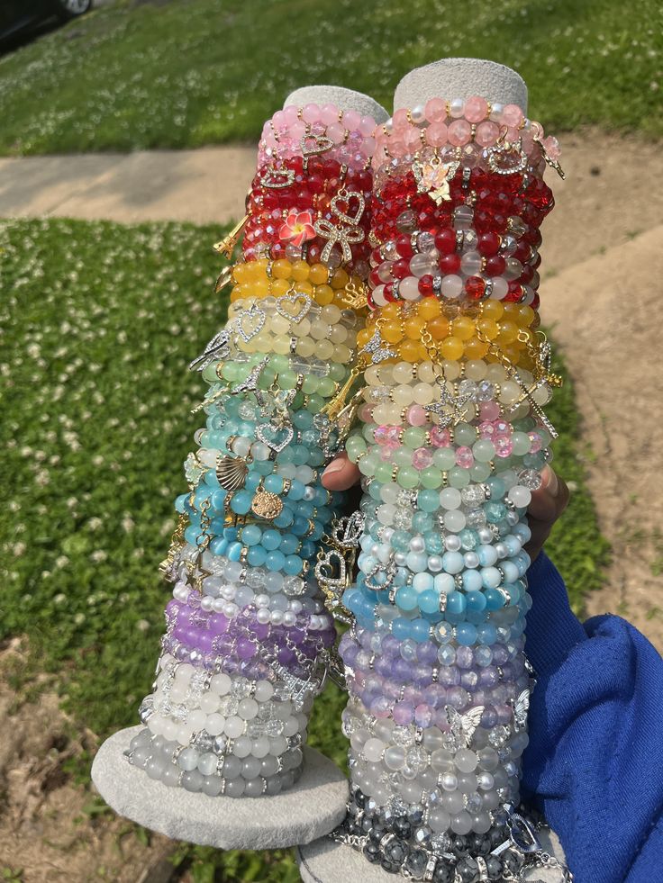 Colorful Beaded Bracelets Pack of 2/3/4/5 – Adjustable Size Random Mix Crystal Beads for Girls & Women Trendy Fashion Jewelry ( random bracelets) beaded bracelets , charms , crack beads beaded bracelet for girls
women bracelet pack
colorful bangles set