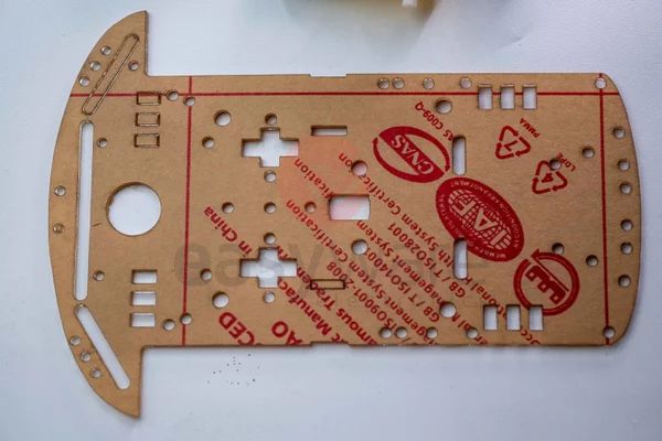 Acrylic chasis plate for smart robotic car.