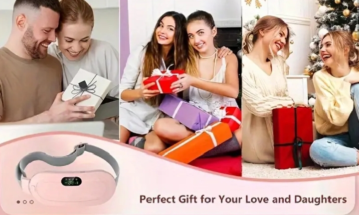 Menstrual Heating Belt Massager Periods Pain Relief Device Portable Cordless periods pain relief Back pain and stomach pain relief massager