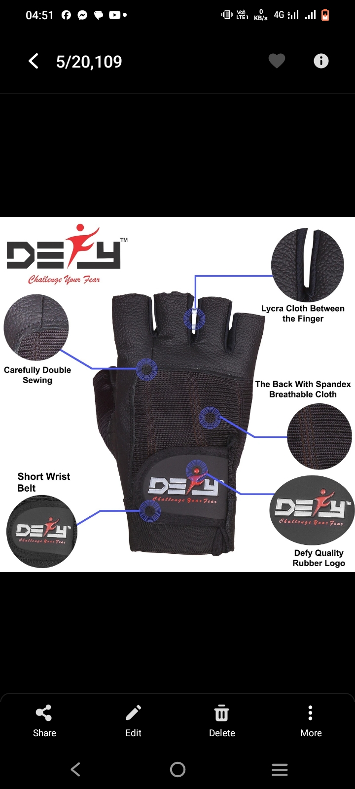 Weightlifting Gym Gloves for Workout, Weightlifting Gym Cross Training Pull Ups Exercise Gym use for Men and Women