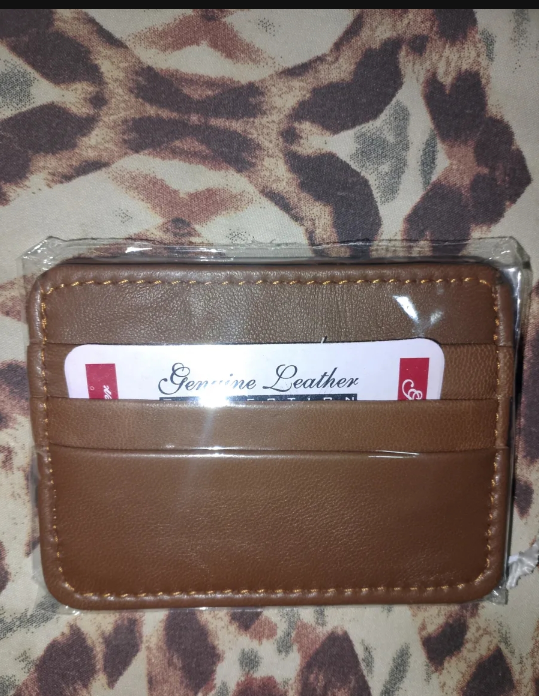 Mini slim card holder leather wallet for men